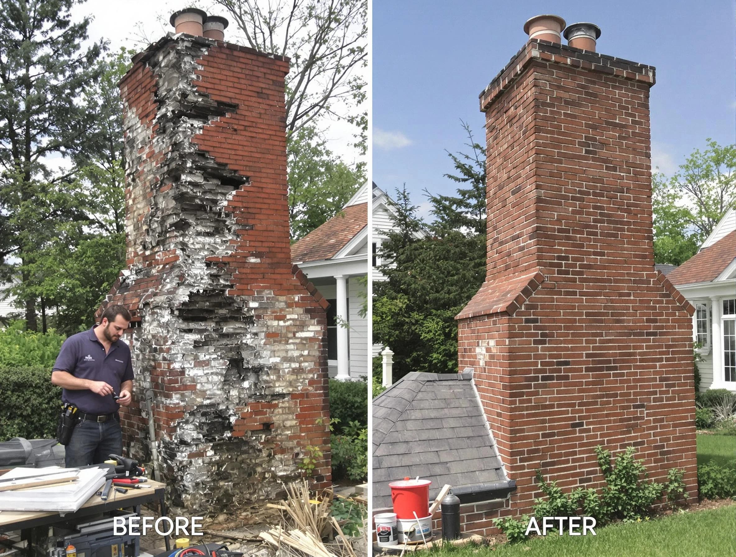 Midvale Chimney Sweep performing a full chimney restoration in Midvale, UT