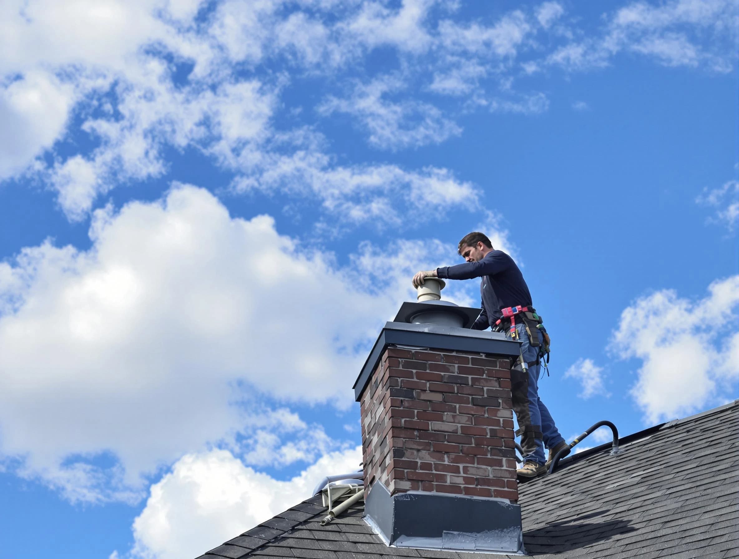 Midvale Chimney Sweep installing a sturdy chimney cap in Midvale, UT