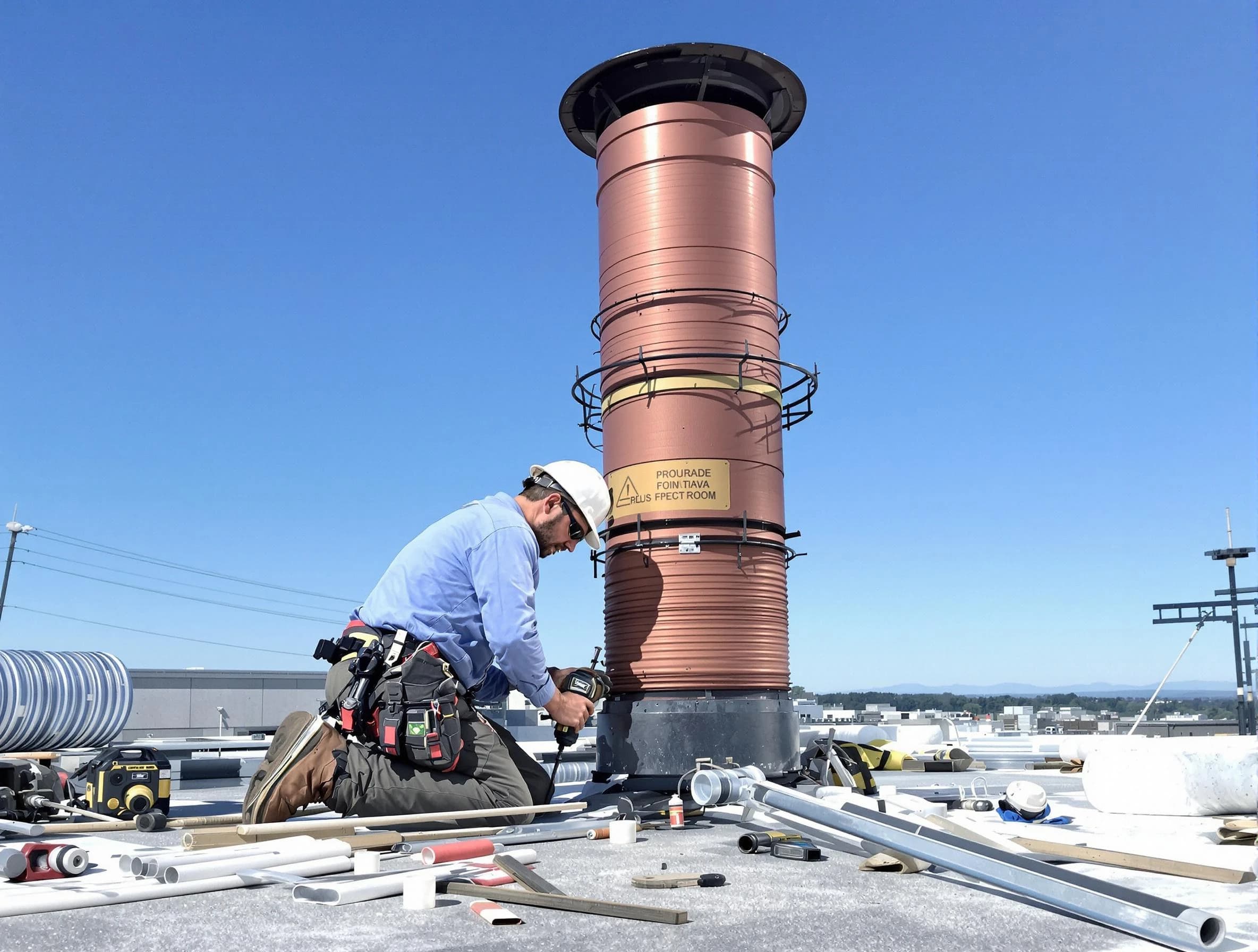 Installed chimney liner by Midvale Chimney Sweep in Midvale, UT
