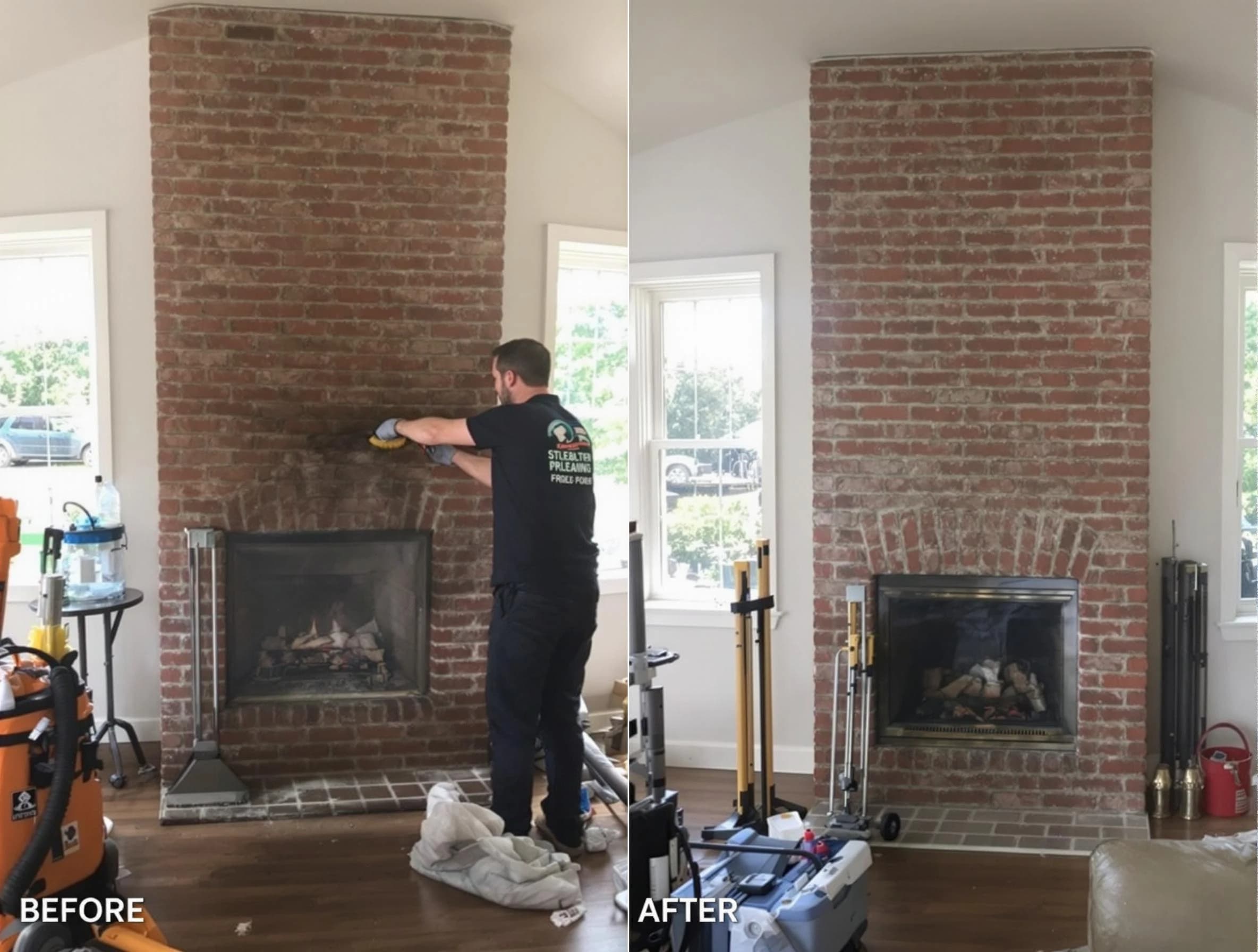 Finished chimney sweeping service by Midvale Chimney Sweep in Midvale, UT