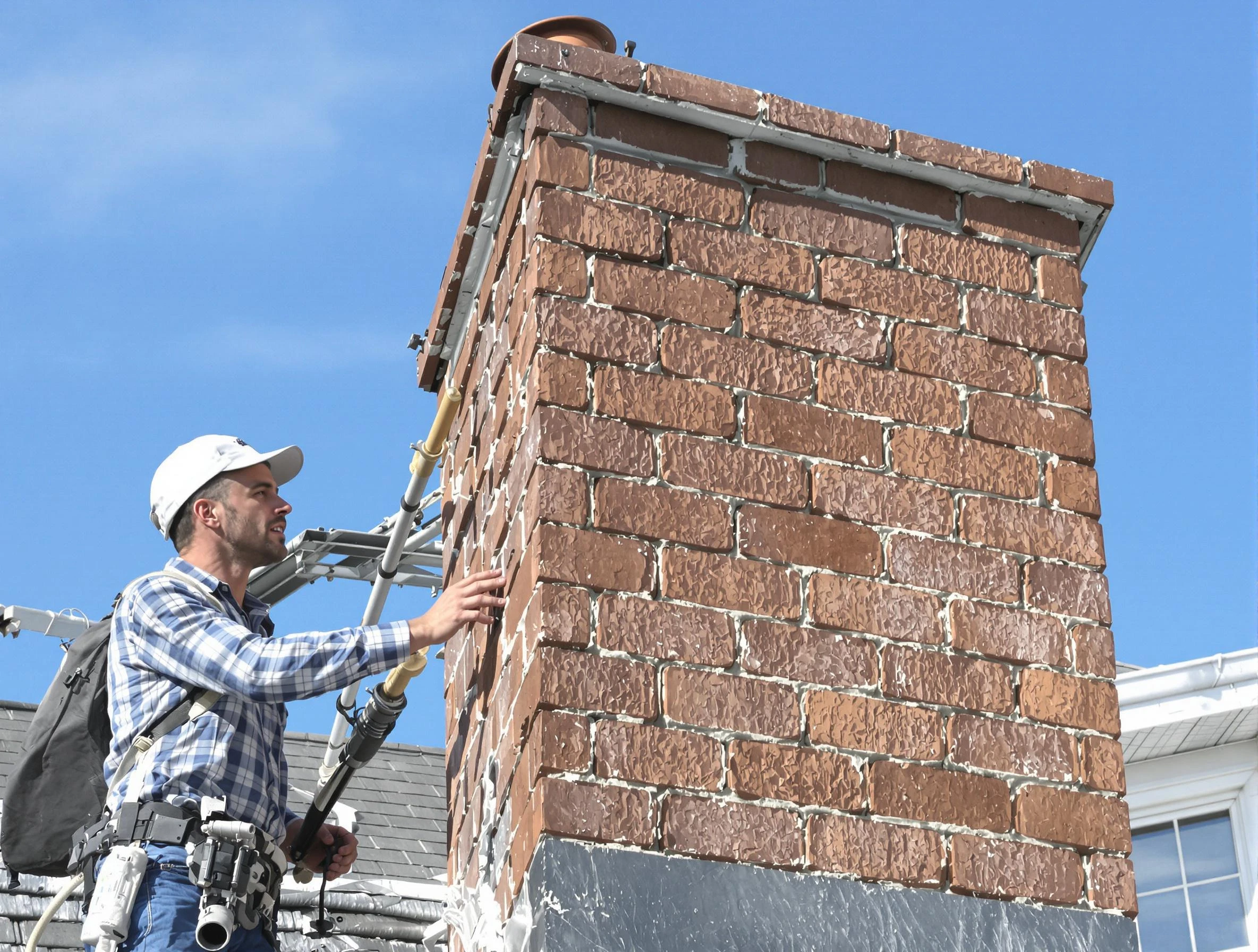Brickwork for a chimney rebuild by Midvale Chimney Sweep in Midvale, UT